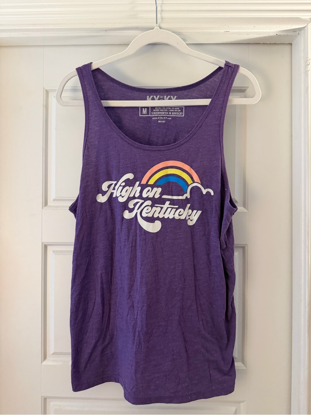 'High on Kentucky' Purple Graphic Tank Top
